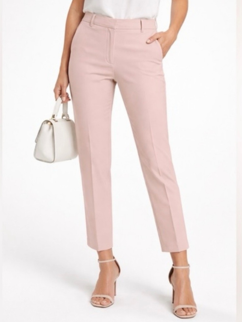Jones New York Light Blush Pink Tailored Capris